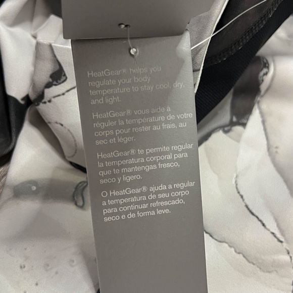 Under Armour Women's HeatGear Training Crop Tight 1320551-008 Black White Size M - Picture 7 of 11